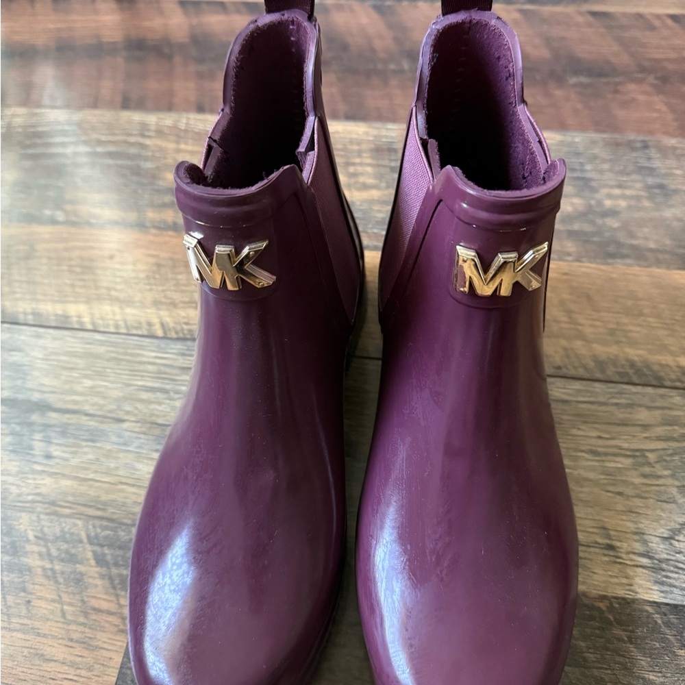 Michael Kors Purple Ankle Rain Boots